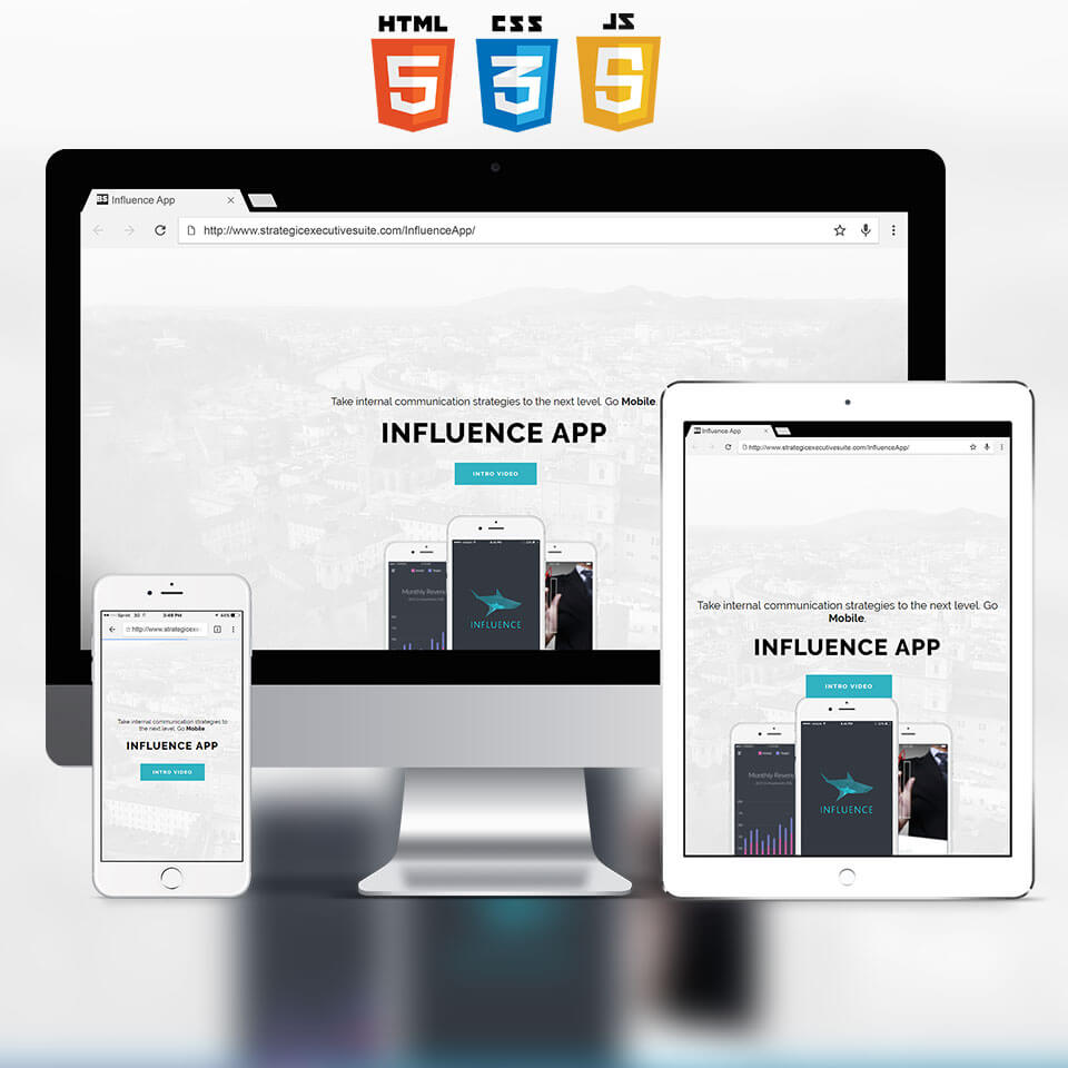 Influence App website
